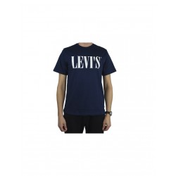 Levi's Relaxed Fit 90's Serif Ανδρικό T-shirt Navy Μπλε με Λογότυπο 69978-0130