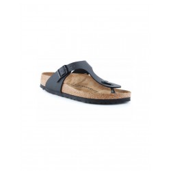 Birkenstock Gizeh Birko-Flor Γυναικεία Σανδάλια Ανατομικά σε Μαύρο Χρώμα 0043693