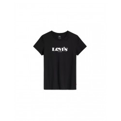 Levi's The Perfect Γυναικείο T-shirt Μαύρο με Στάμπα 17369-1250