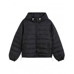 Levi's Edie Κοντό Γυναικείο Puffer Μπουφάν για Χειμώνα Μαύρο A0675-0000