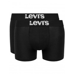 Levi's Solid Ανδρικά Μποξεράκια Μαύρα 2Pack 37149-0189