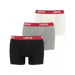 Levi's Ανδρικά Μποξεράκια Μαύρο / Γκρι / Λευκό 3Pack 37149-0667