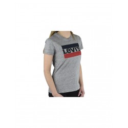 Levi's The Perfect Graphic Γυναικείο T-shirt Γκρι με Στάμπα 17369-0303