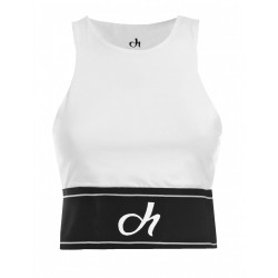 Deha B64401 Αμάνικο Crop Top Λευκό