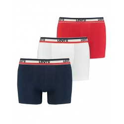 Levi's Ανδρικά Μποξεράκια Navy Blue / White / Red 3Pack 37149-0543