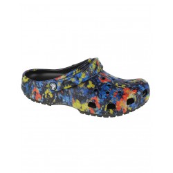 Crocs Classic Tie Dye Graphic Clog Γυναικεία Παπούτσια Θαλάσσης Πολύχρωμα 205453-4SW