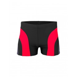 Crowell Crowell Sykes Ανδρικό Μαγιό Σορτς Black/Red με Ρίγες