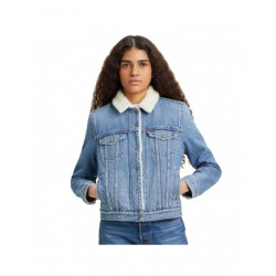 Levi's Κοντό Γυναικείο Τζιν Μπουφάν Μπλε 36136-0058