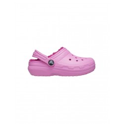 Crocs Παιδικές Παντόφλες Ροζ Classic Lined 207009-6SW