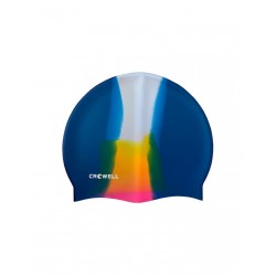 Crowell Multi Flame silicone swimming cap col14