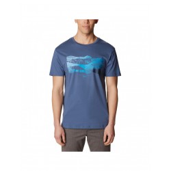 Columbia Path Lake Ανδρικό T-shirt Μπλε με Λογότυπο 1934814-481