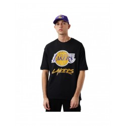 New Era NBA Script Mesh Αθλητικό Ανδρικό T-shirt Μαύρο με Στάμπα 60284737