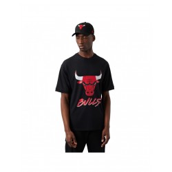 New Era Chicago Bulls NBA Script Αθλητικό Ανδρικό T-shirt Μαύρο με Στάμπα 60284738