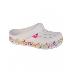 Crocs Παιδικά Σαμπό Θαλάσσης Stretch Clog 208270-94S Λευκά