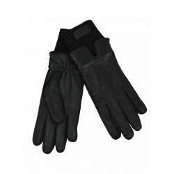 UGG Leather Tech Knit Cuff Glove 20041BLK