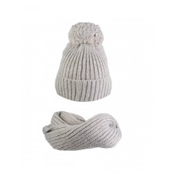 UGG Chunky Rib Knit Beanie Pom Set 21883LGRY