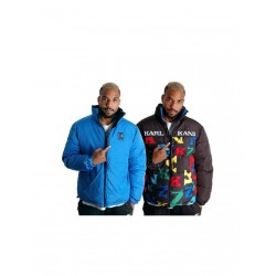 Karl Kani Retro Block Reversible Logo Puffer Jacket M 6076821