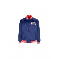 Mitchell Ness NBA Heavyweight Satin Jacket New Jersey Nets OJBF3413NJNYYPPPNAVY